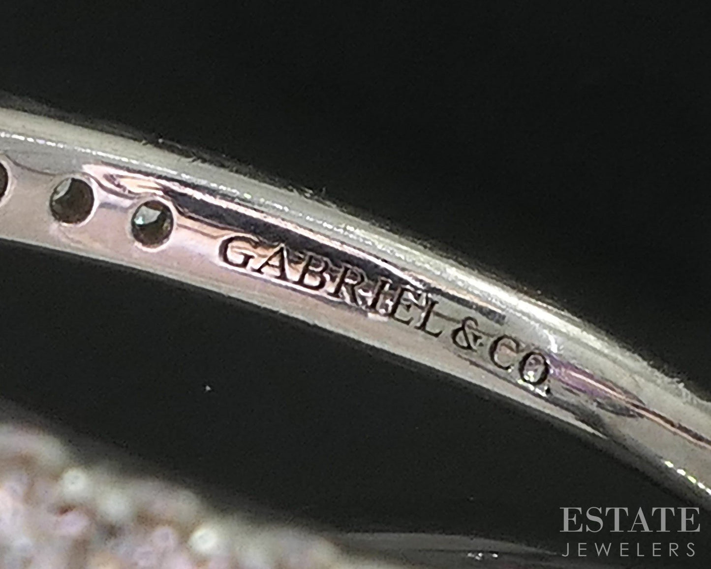 14k White Gold Natural Pink Sapphire & Diamond Gabriel & Co. Halo Ring i19778