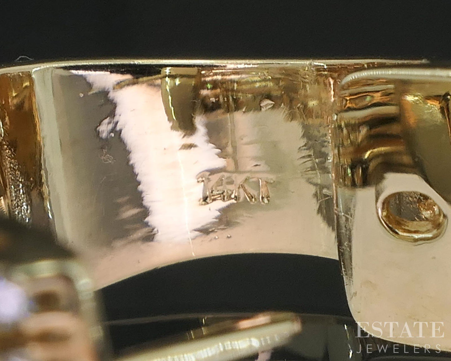 14k Yellow Gold Five Row Natural .75ctw Diamond Hinged Hoop Earrings 10g i19771