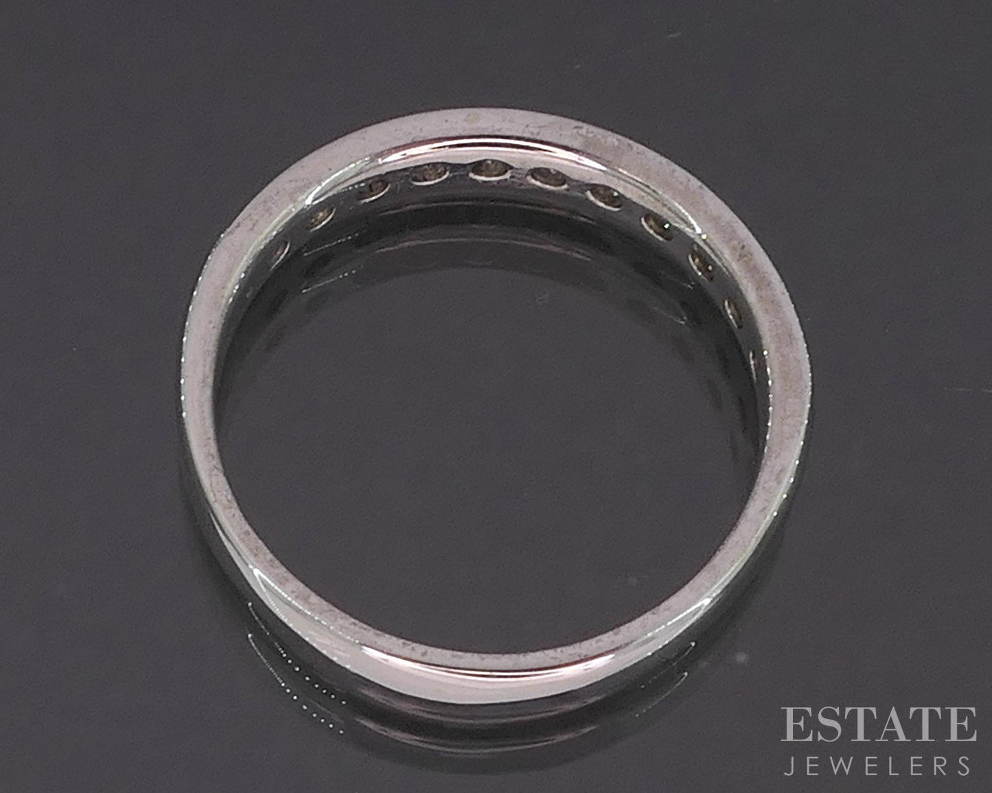 14k White Gold Natural .33ctw Diamond Ladies Wedding Band 2.7g i19767