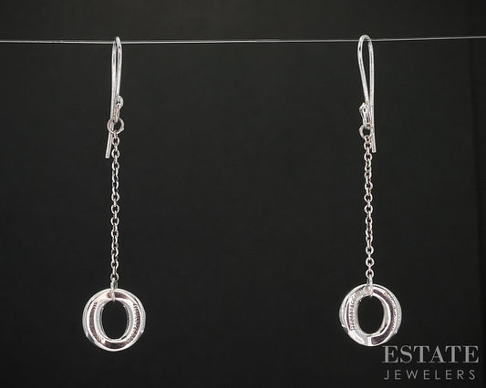 Sterling Tiffany & Co. Elsa Peretti Sevillana Dangle Earrings 2.4g i19797