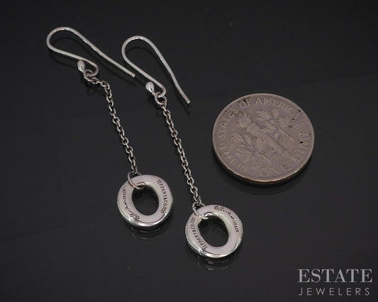 Sterling Tiffany & Co. Elsa Peretti Sevillana Dangle Earrings 2.4g i19797
