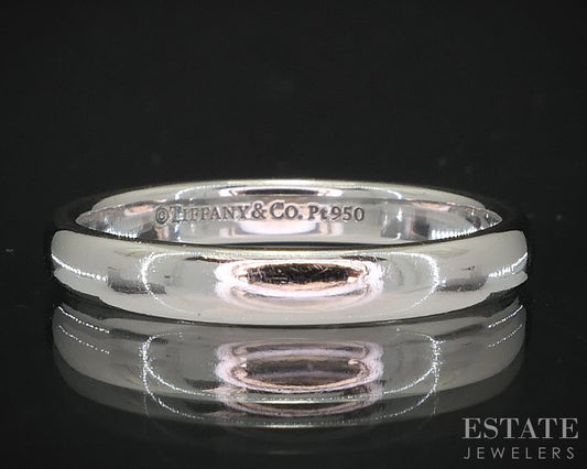 Platinum 950 Tiffany & Co. 3mm Ladies Band Ring 4.7g i19796