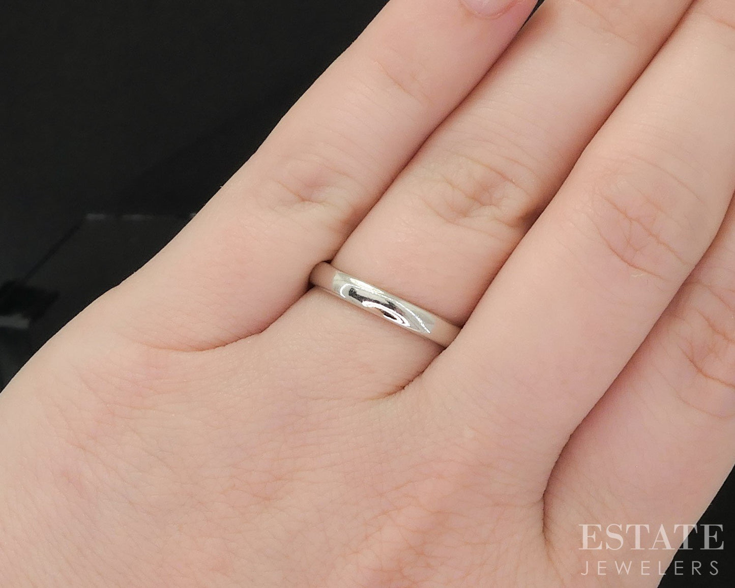 Platinum 950 Tiffany & Co. 3mm Ladies Band Ring 4.7g i19796