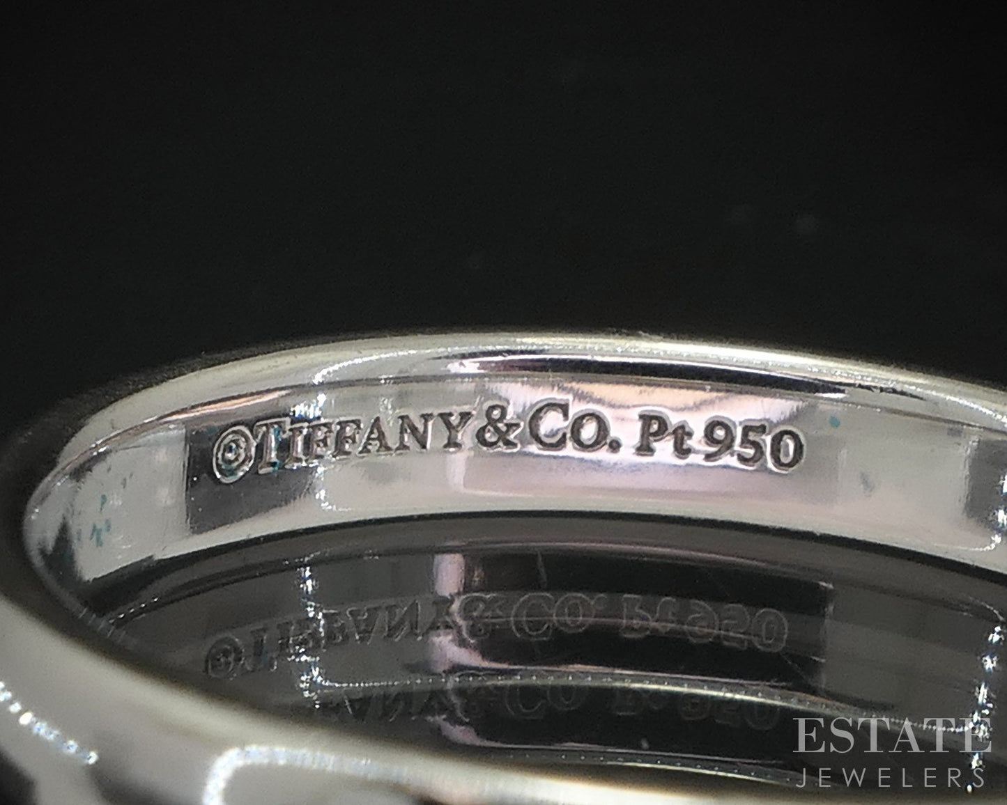 Platinum 950 Tiffany & Co. 3mm Ladies Band Ring 4.7g i19796