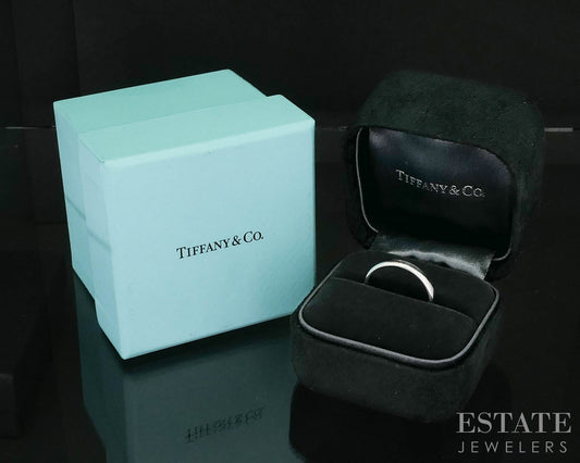 Platinum 950 Tiffany & Co. 3mm Ladies Band Ring 4.7g i19796