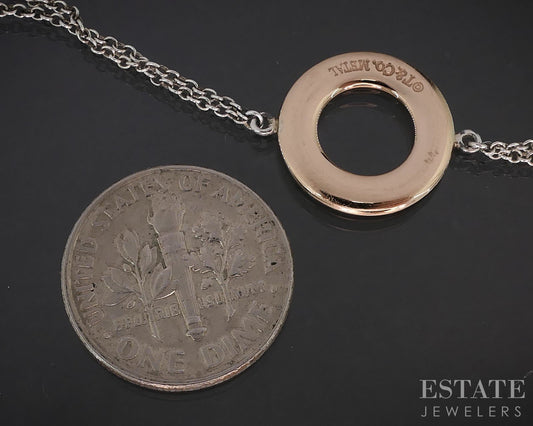 Sterling Tiffany & Co. 1837 Rubedo Circle Ladies Bracelet 1.7g 6.25"L i19782