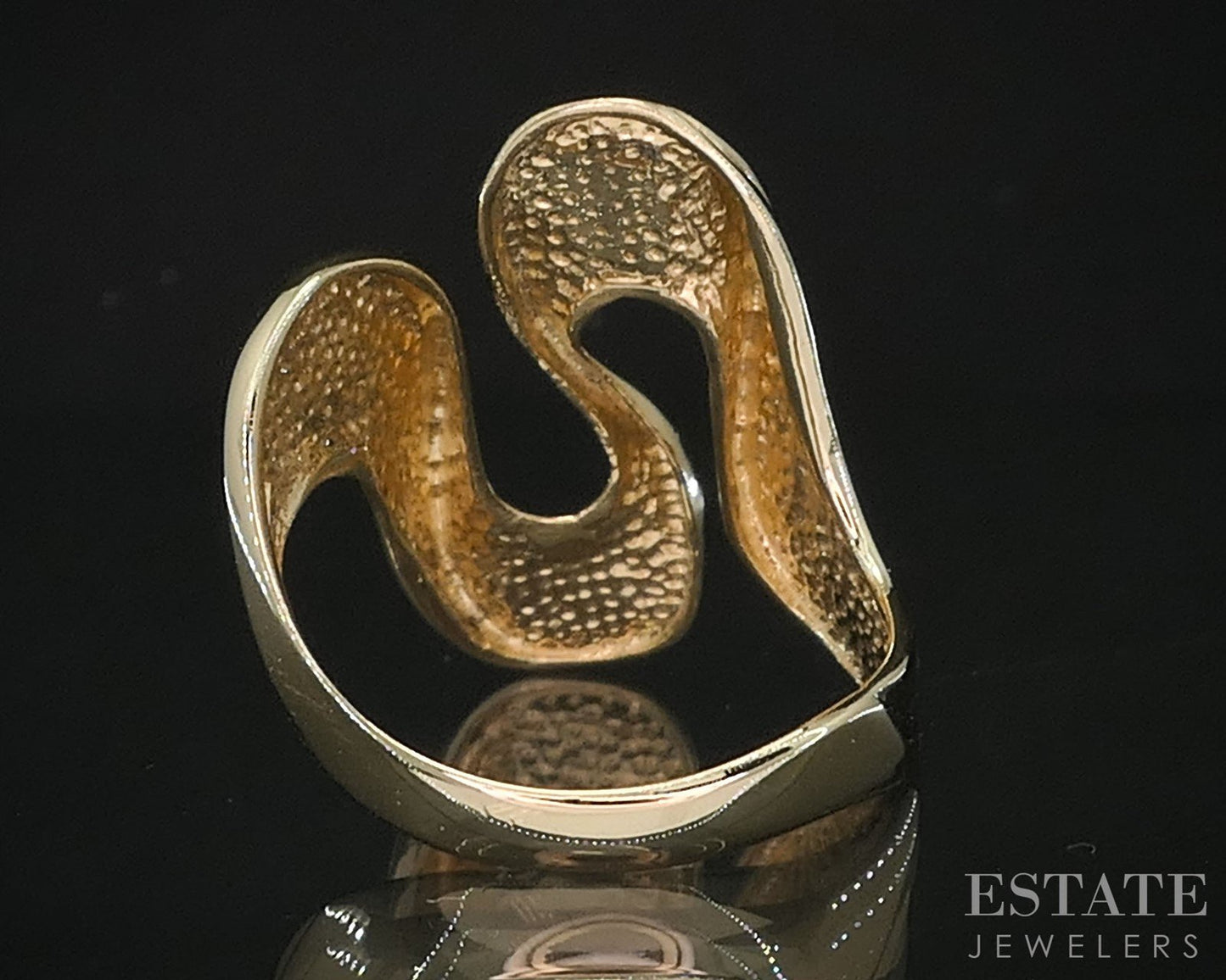 14k Yellow Gold Free Form Ladies Band Ring 4.4g i19815b