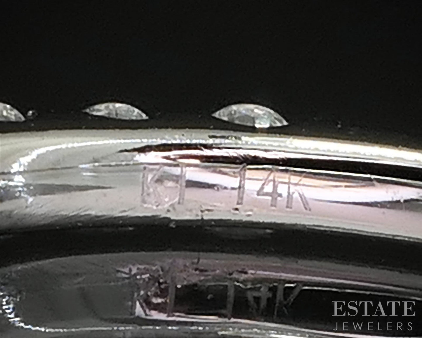 14k White Gold Natural .50ctw Diamond Semi Eternity Wedding Band 1.9g i19826b