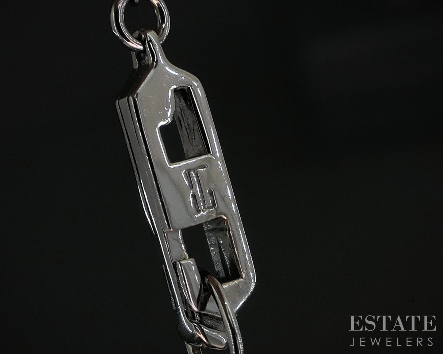 18K White Gold Natural Diamond Eva Fehren Ladies Necklace 3.3g 20"L i19827b
