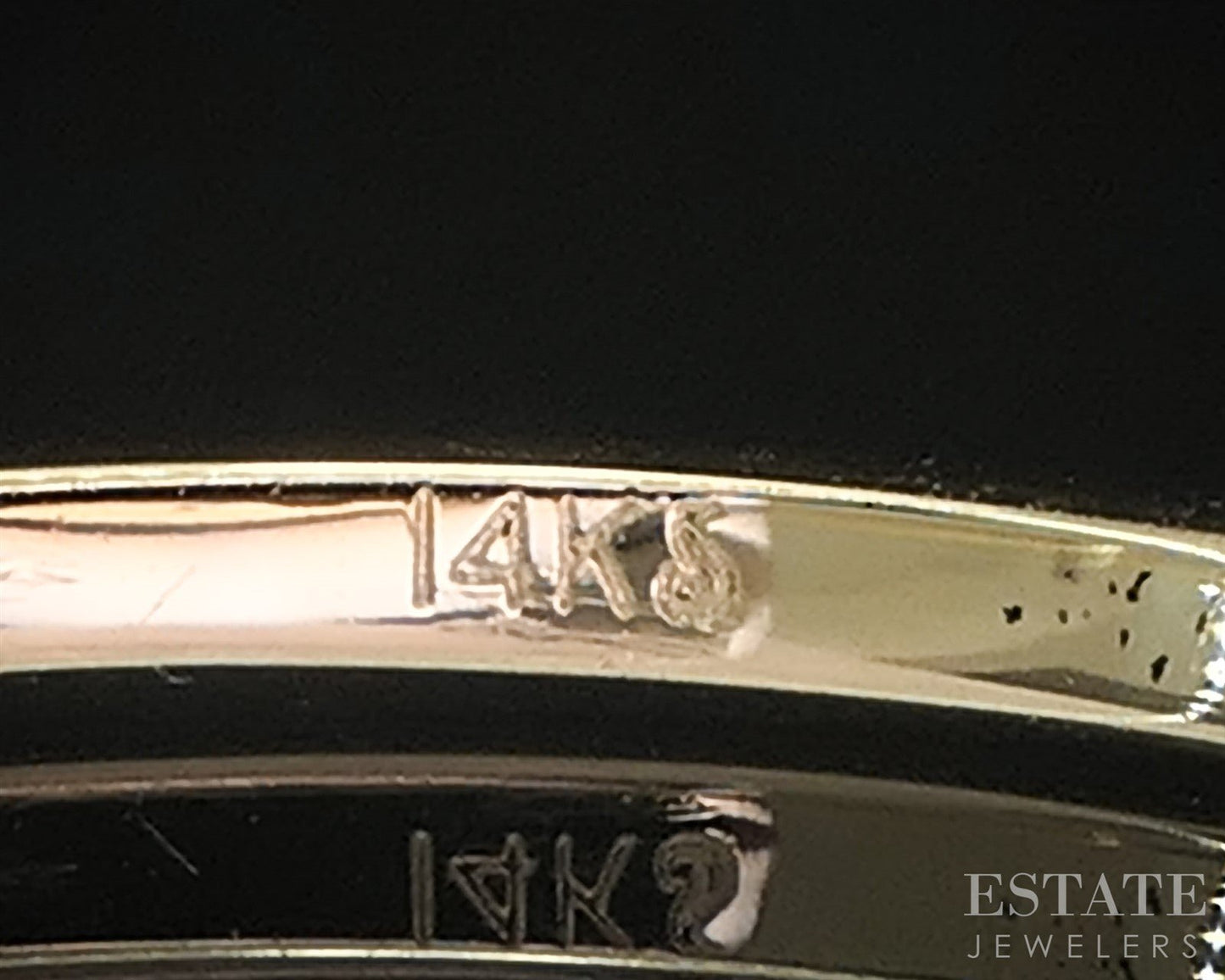 14k Yellow Gold Lab Created .15ctw Diamond Ladies Wedding Band Ring 1g i19818b