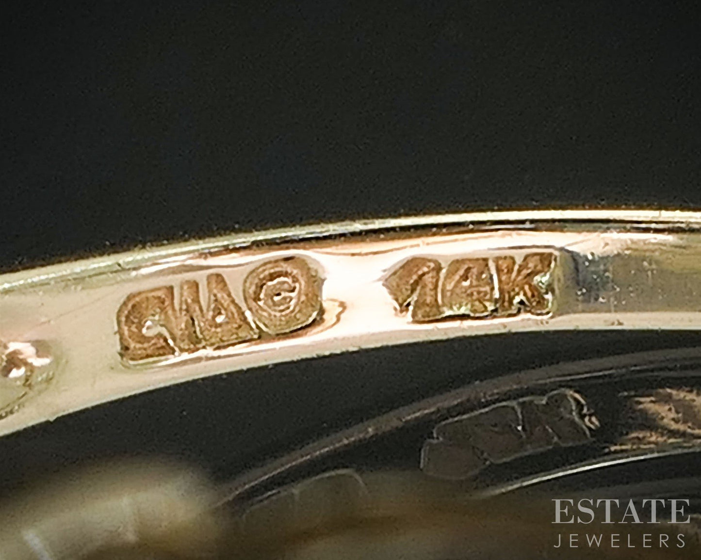14k Yellow Gold Natural London Blue Topaz Ladies Band Ring 4.1g i19840b