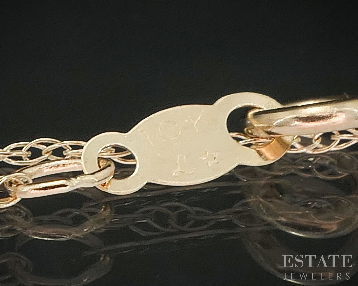 14k/10k Yellow Gold Round Natural .20ct Diamond Solitaire Necklace 0.8g i19846b