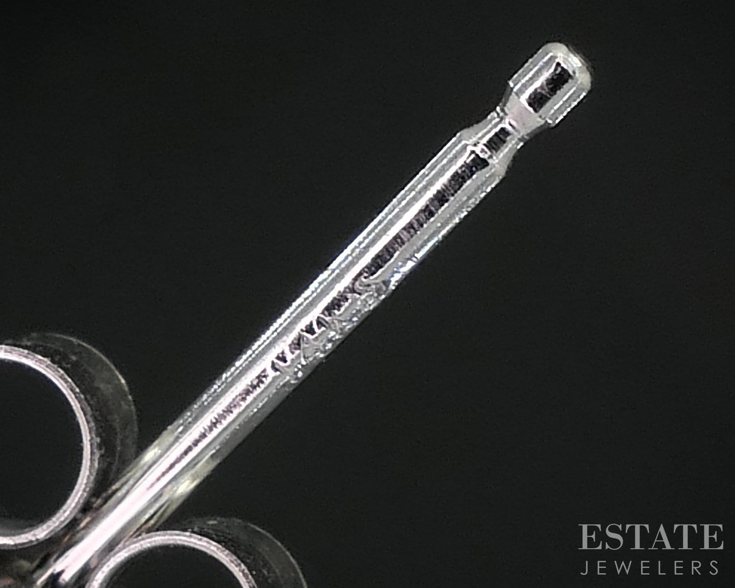 14k White Gold Round Natural .49ctw Diamond Martini Stud Earrings i19861