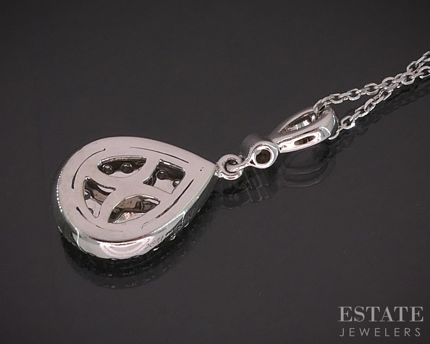 14k White Gold Natural .50ctw Diamond Neil Lane Teardrop Necklace 4.7g i19870
