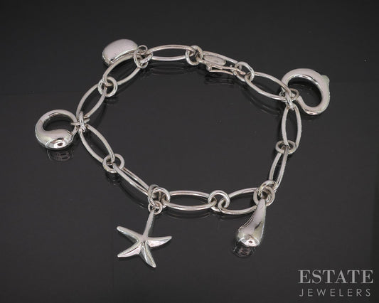 Sterling Tiffany & Co. Elsa Peretti Iconic Charm Bracelet 17g 7"L i19868