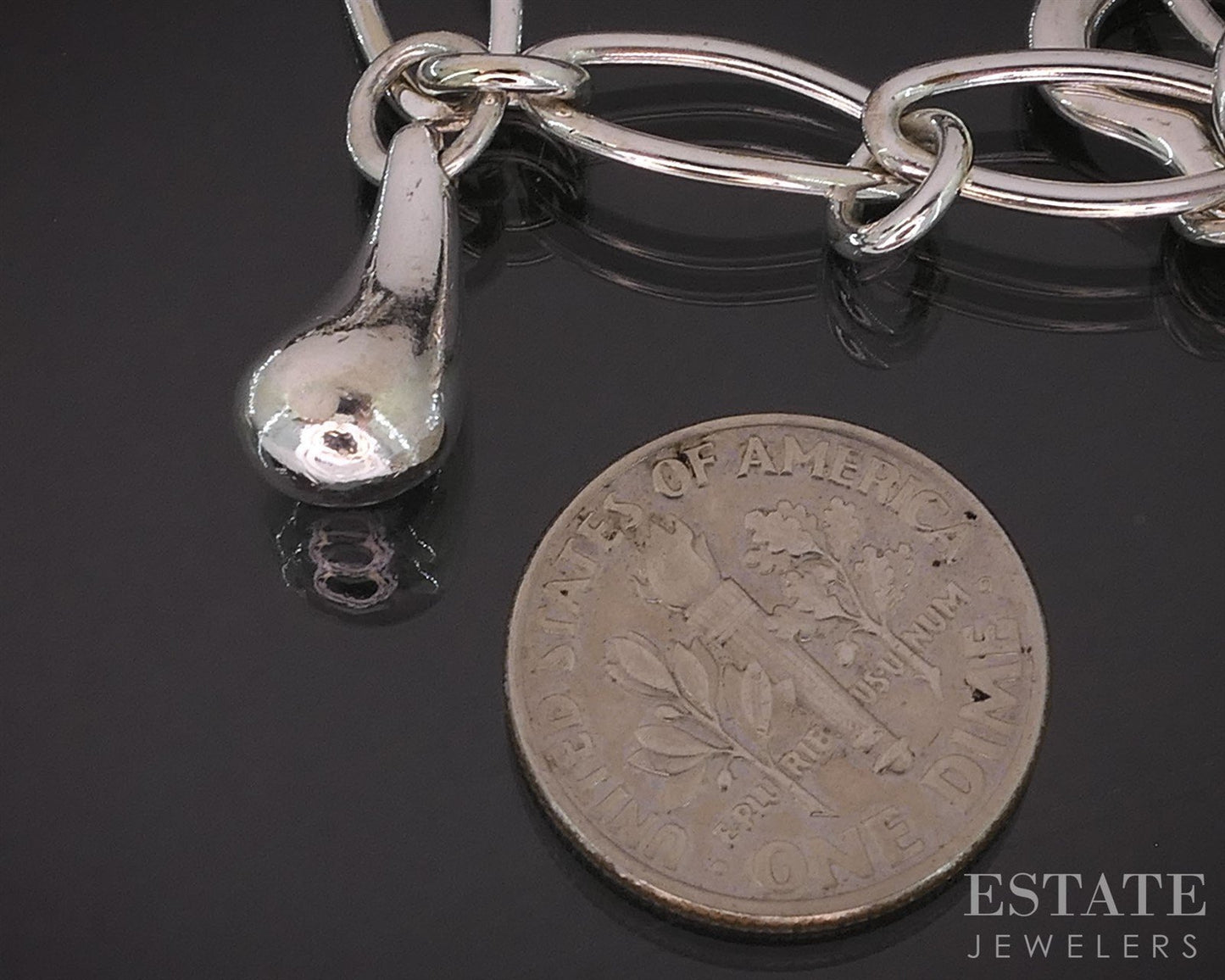 Sterling Tiffany & Co. Elsa Peretti Iconic Charm Bracelet 17g 7"L i19868