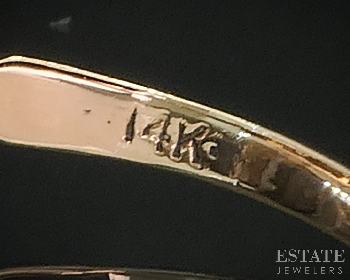 Antique 14k Yellow Gold European Natural .04ct Diamond Engagement Ring i19902b