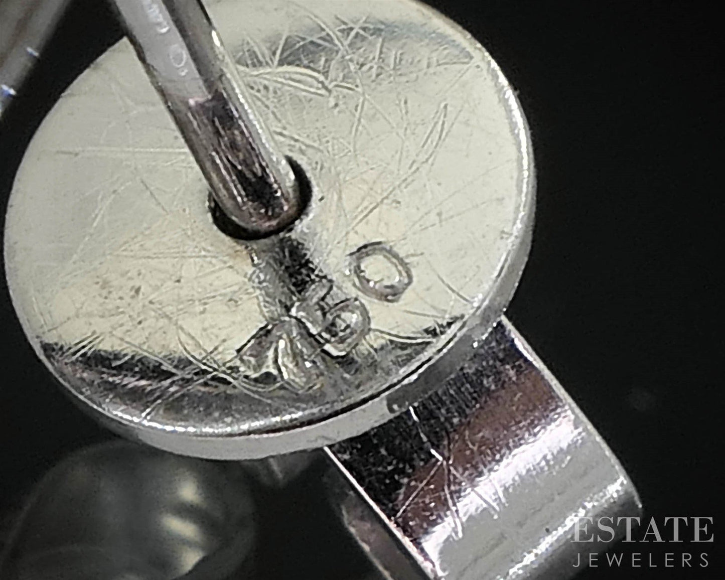 18k White Gold Natural .05ctw Diamond Teardrop Pendulum Earrings 2.9g p88188