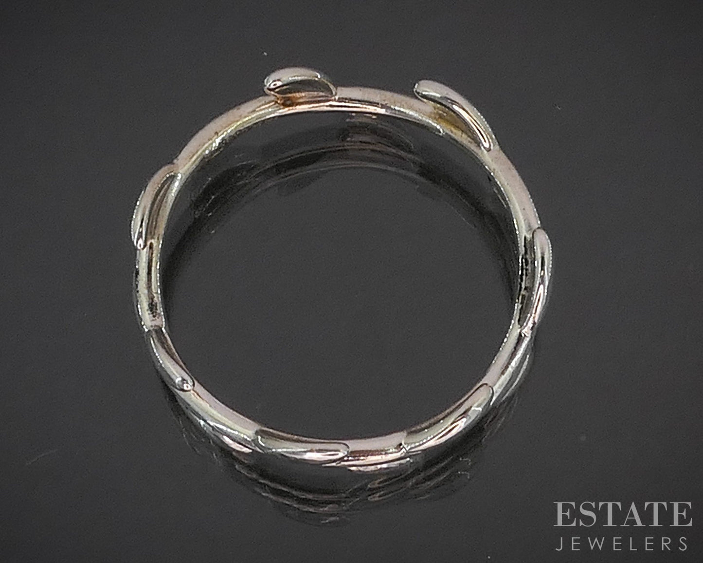 Sterling Silver Tiffany & Co. Paloma Picasso Olive Leaf Band Ring 1.9g i19934