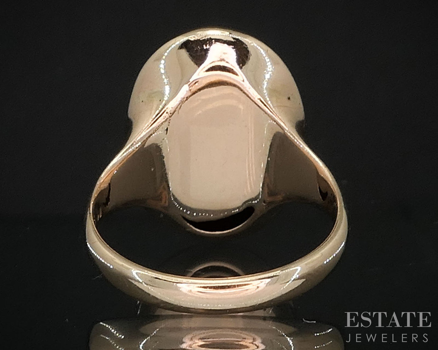 Antique Victorian 14k Yellow Gold Carnelian Hyegia Intaglio Ring 7.5g i19924