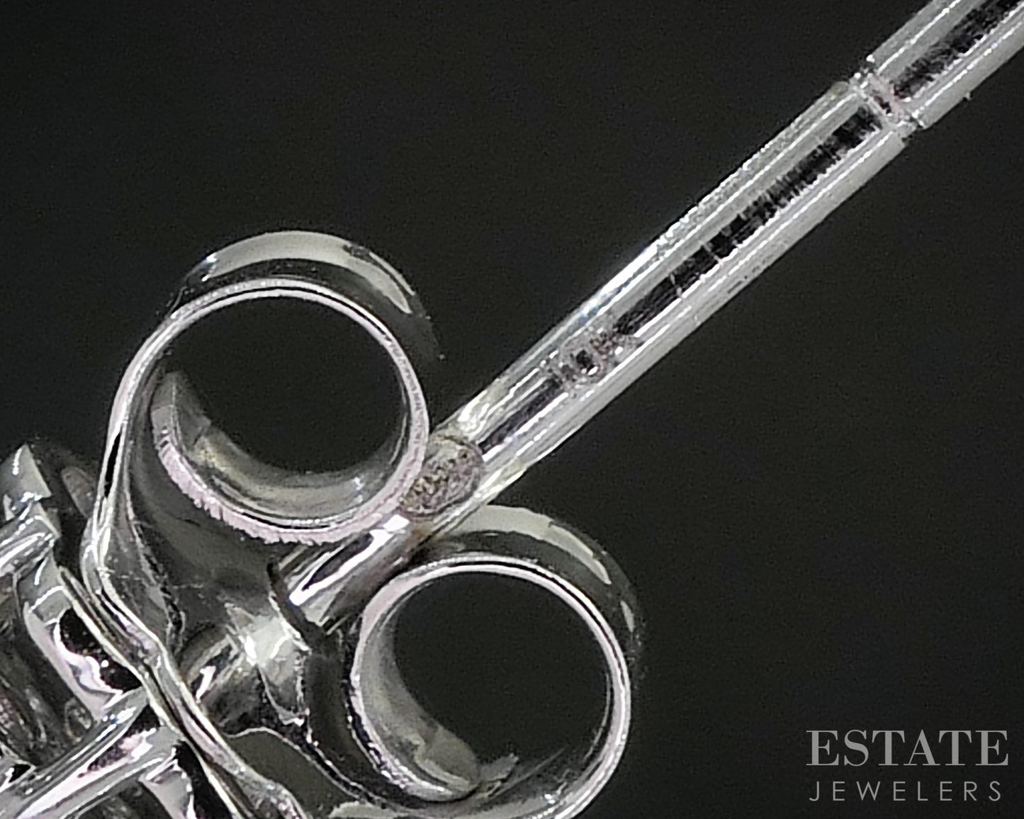 10k White Gold Lab Created .55ctw Diamond Cluster Stud Earrings i19941