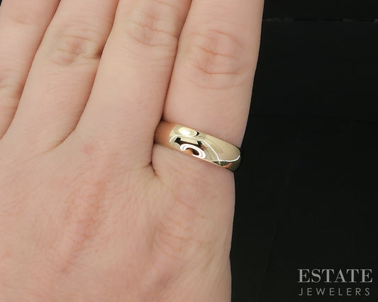 Vintage 14k Yellow Gold 5mm Smooth Mens Wedding Band 4.6g i19976b