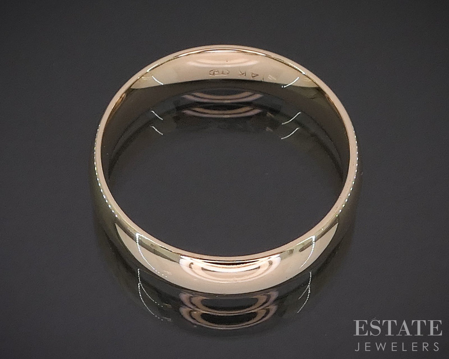 Vintage 14k Yellow Gold 6mm Smooth Mens Wedding Band 8.3g i19963b
