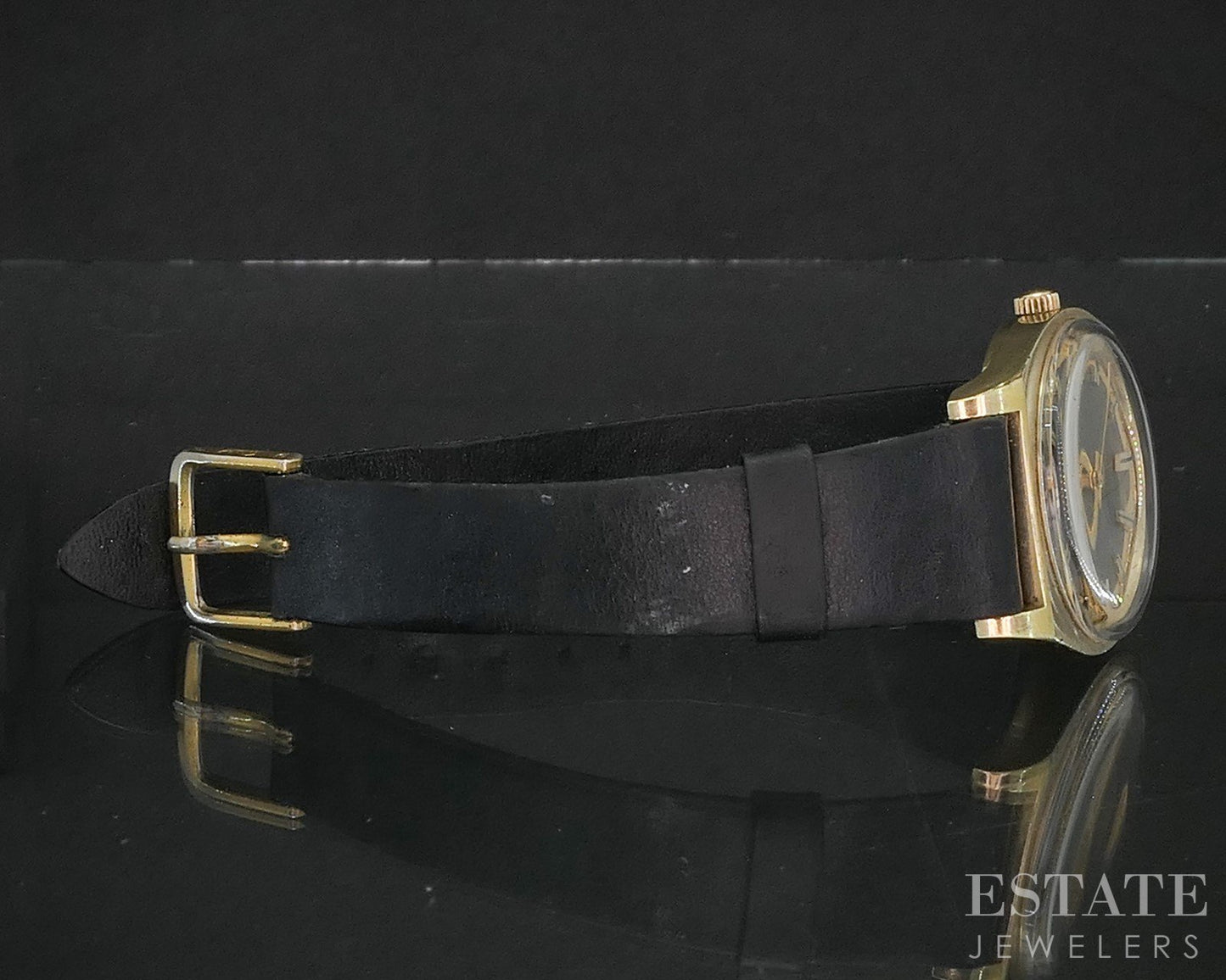 Vintage 1970 Bulova Seaking Whale Black Crosshair Dial Mens Watch i20006