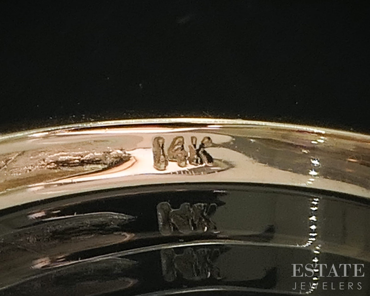 14k Yellow Gold Natural Ruby & Diamond Ladies Band Ring 3.0g i19969b