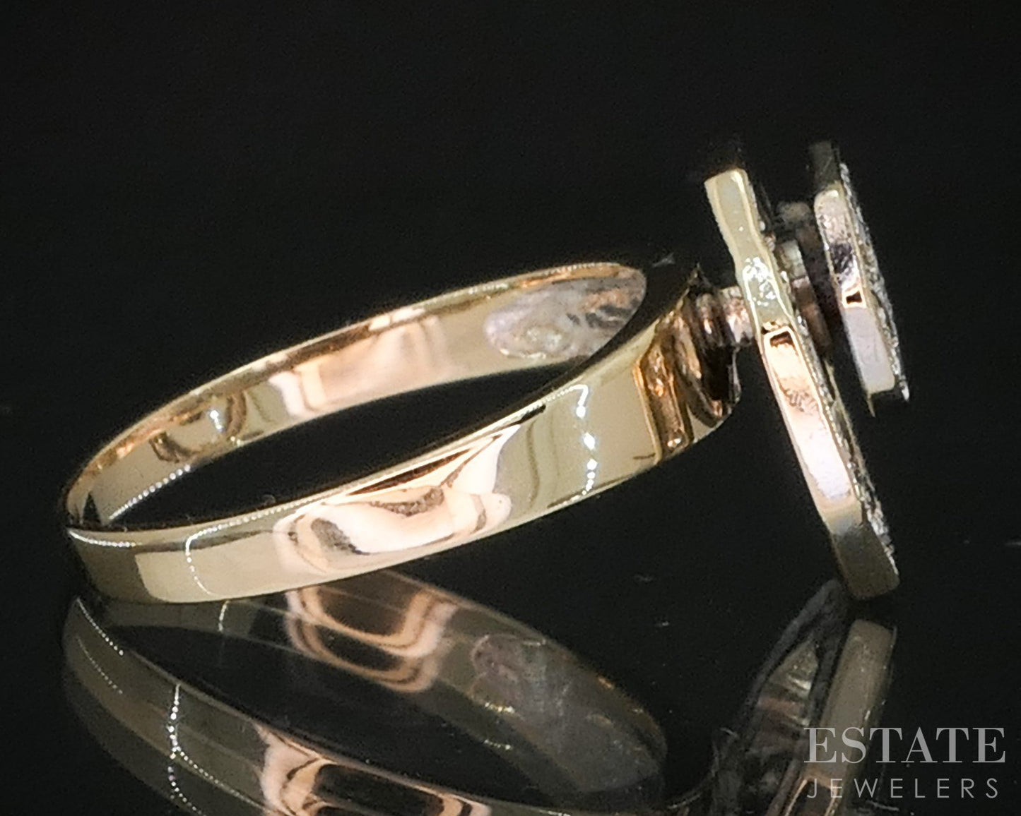Vintage 14k Yellow Gold Natural Diamond Ladies Spinner Ring 4.0g i19966b