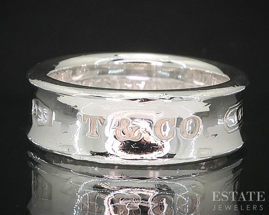 Sterling Silver Tiffany & Co. 1837 Collection 7mm Band Ring 7.4g i20019