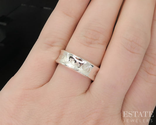 Sterling Silver Tiffany & Co. 1837 Collection 7mm Band Ring 7.4g i20019