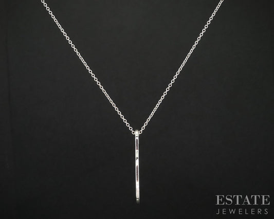 Sterling Silver Tiffany & Co. Return To Tiffany Tag Necklace 3.6g 18"L i19959