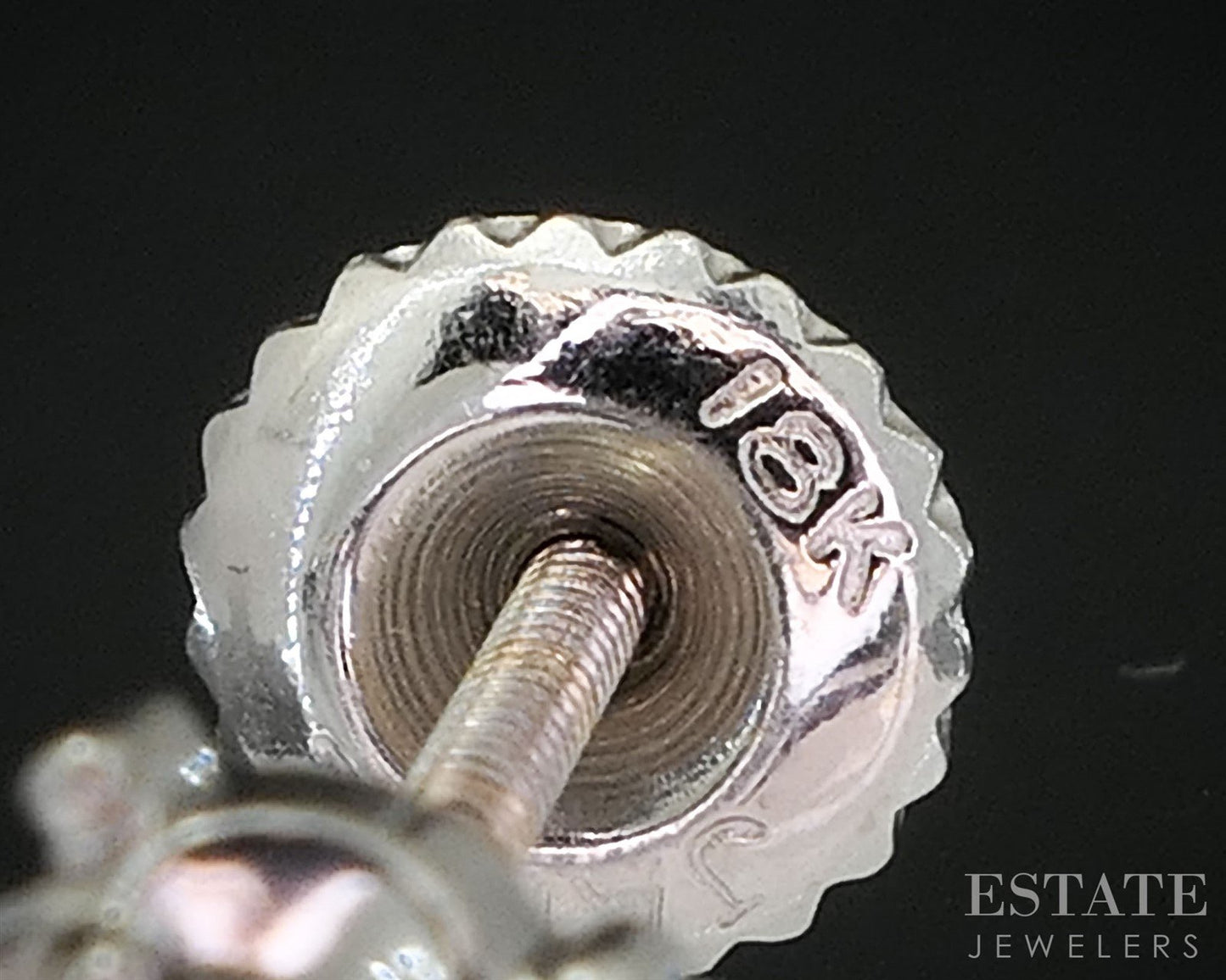 Vintage 18k White Gold Natural .75ctw Diamond Dangle Earrings 3.2g i19956