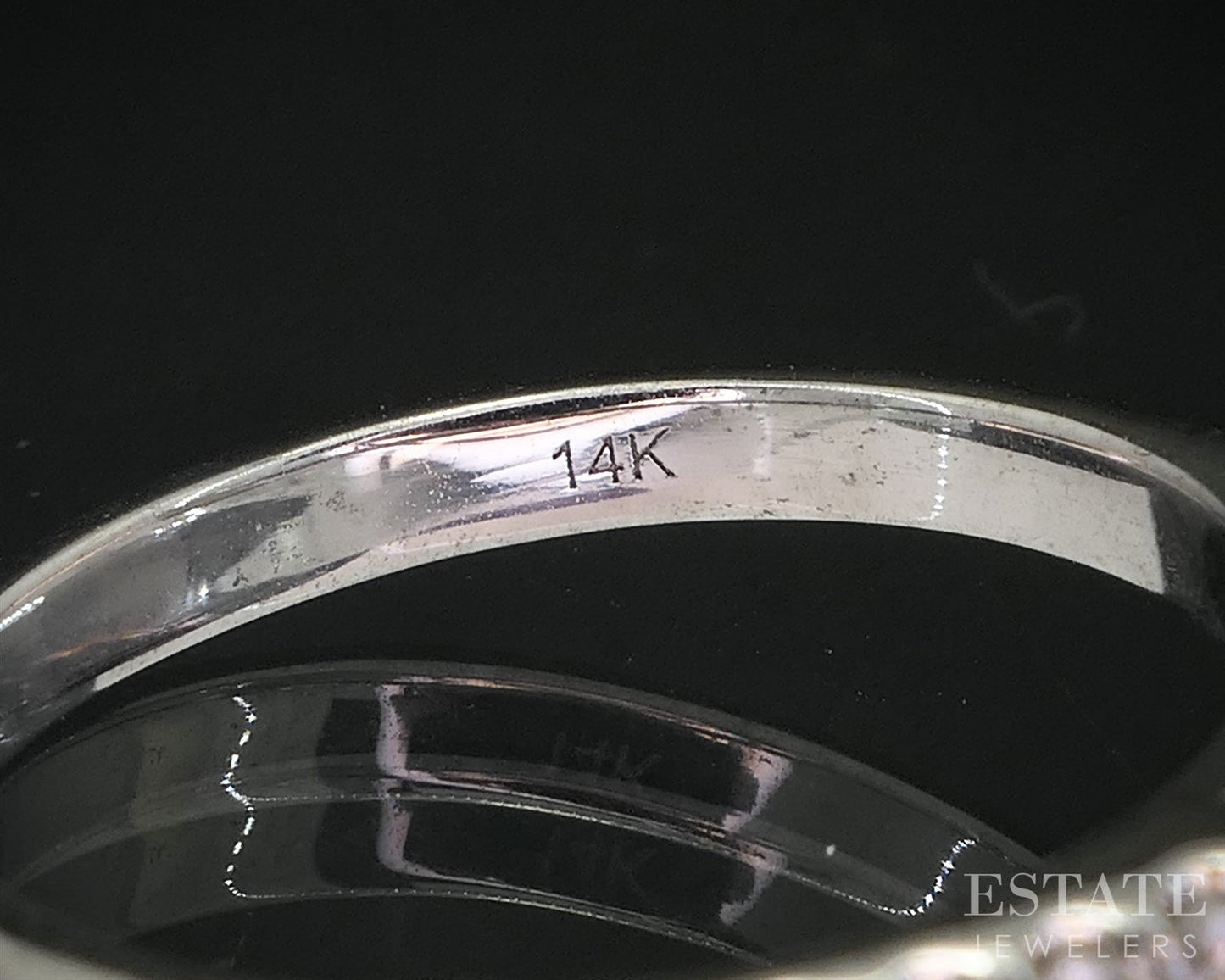 14k White Gold Round Natural .94ctw Diamond Neil Lane Engagement Ring 4g i19957