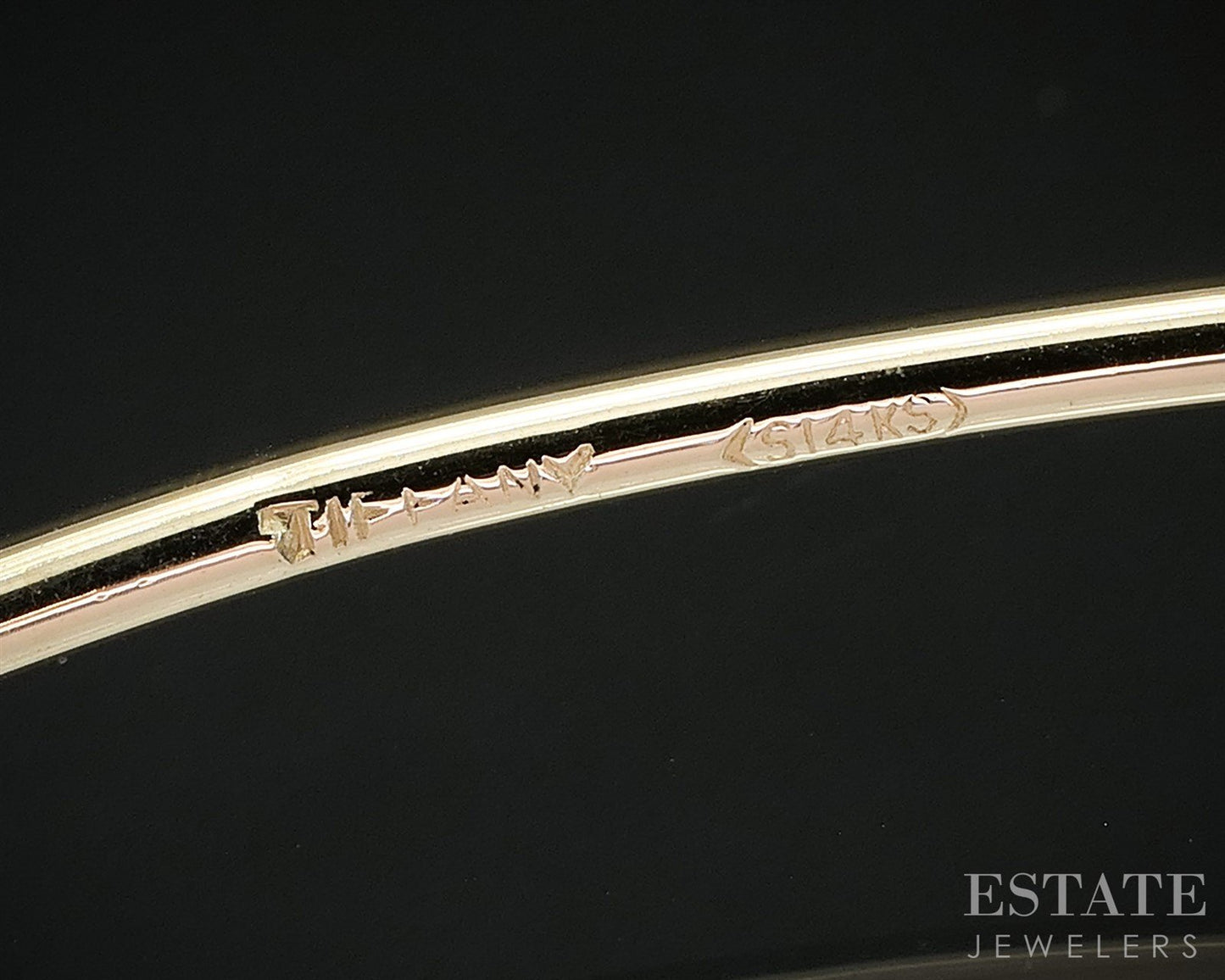 14k Yellow Gold Tiffany & Co. Hook and Eye Bangle Bracelet 7.6g i20013