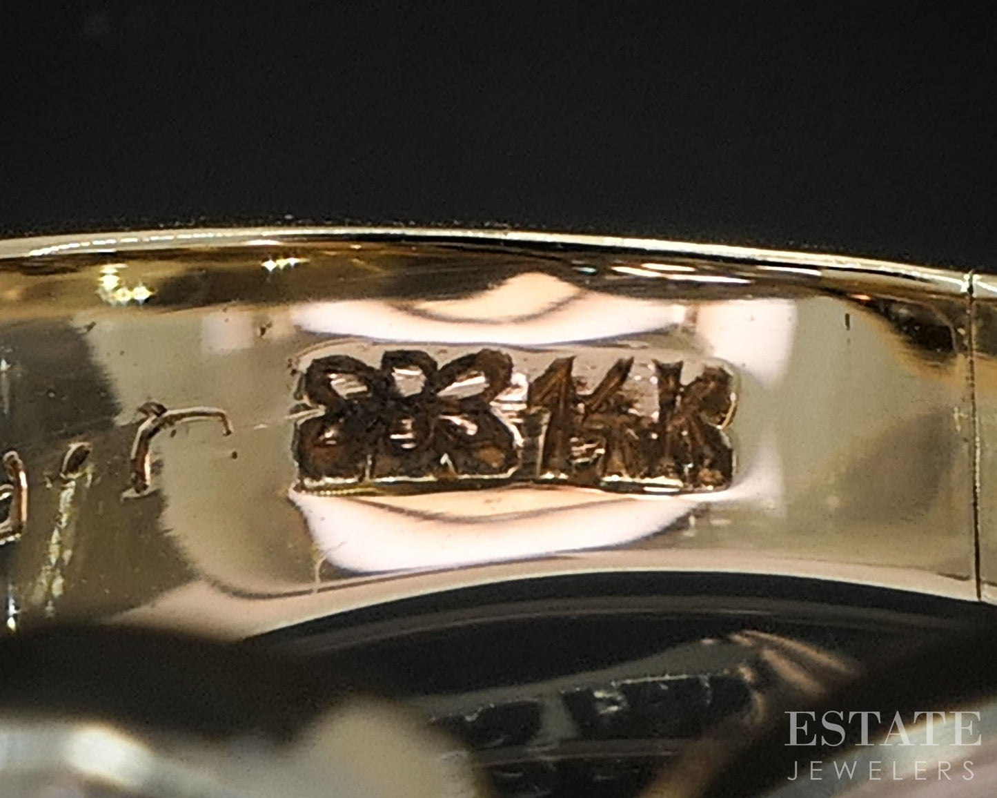 Vintage 14k Yellow Gold Single Cut Natural .10ctw Diamond Ladies Band 6g i20014