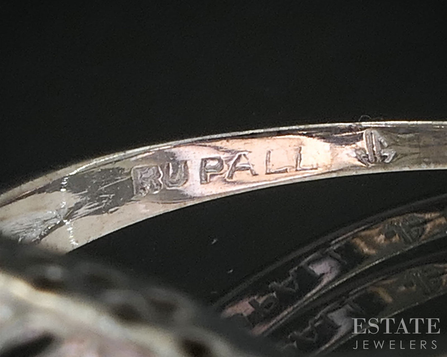 Vintage Palladium Natural .44ctw Diamond Filigree Ladies Ring 3.4g i20020