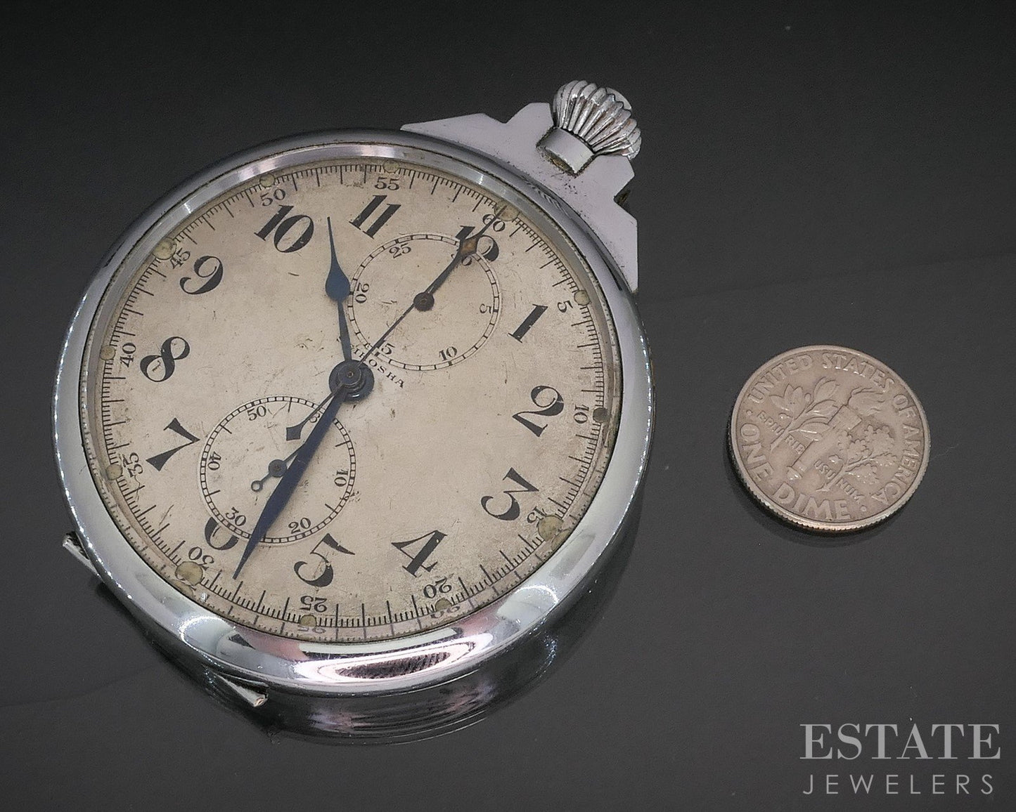 WWII Siekosha Seiko Japanese Navy Chronograph Pilots Pocket Watch i20064