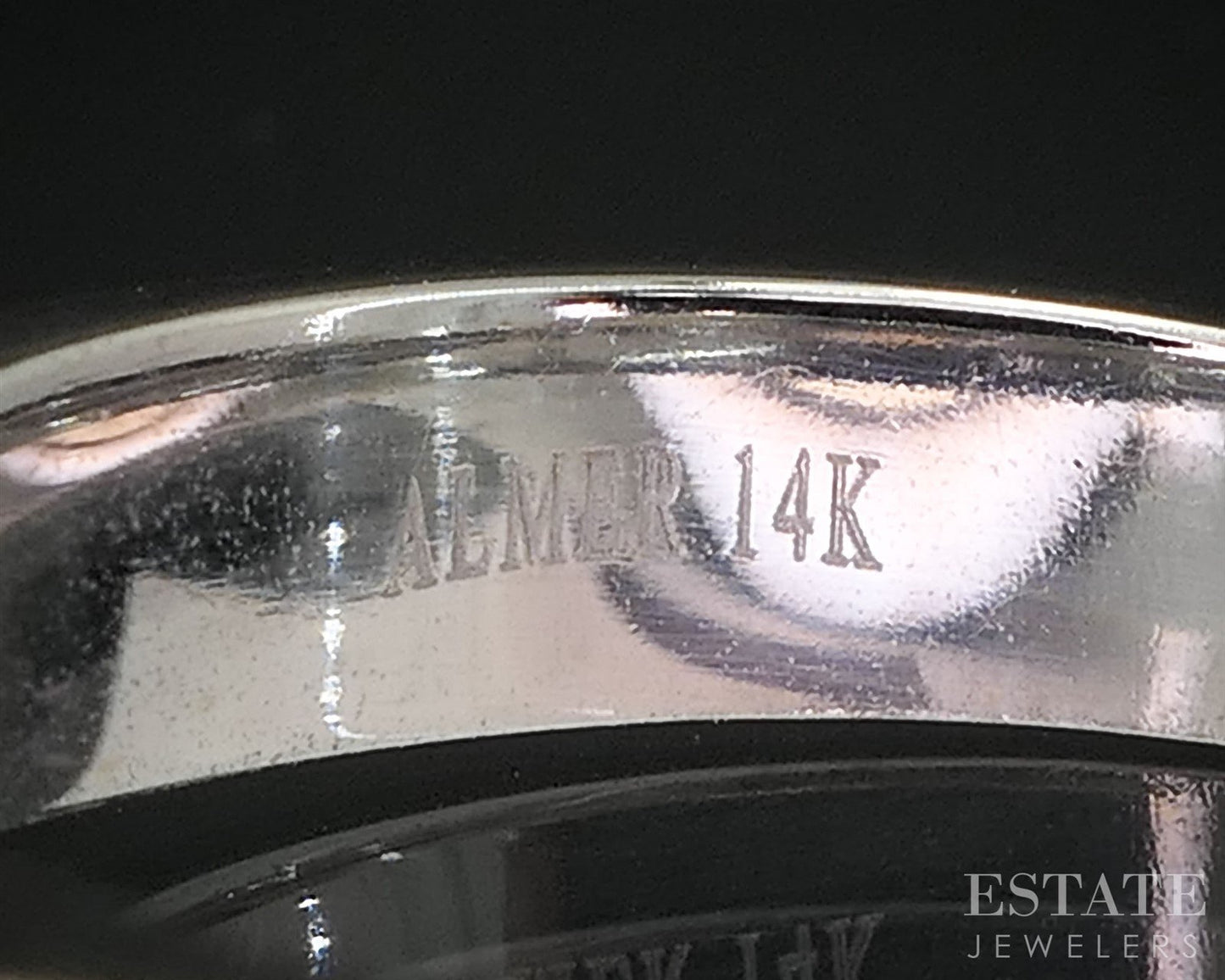 14k White Gold Round Natural 1.05ctw Diamond Engagement Ring 4.3g i20065