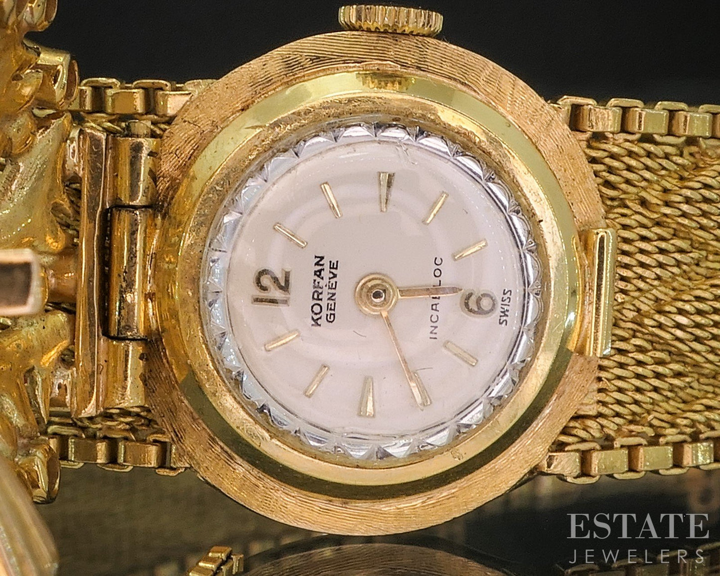 Vintage 18k Yellow Gold Natural Ruby Peek-a-Boo Tassel Ladies Watch 41.9g i20071