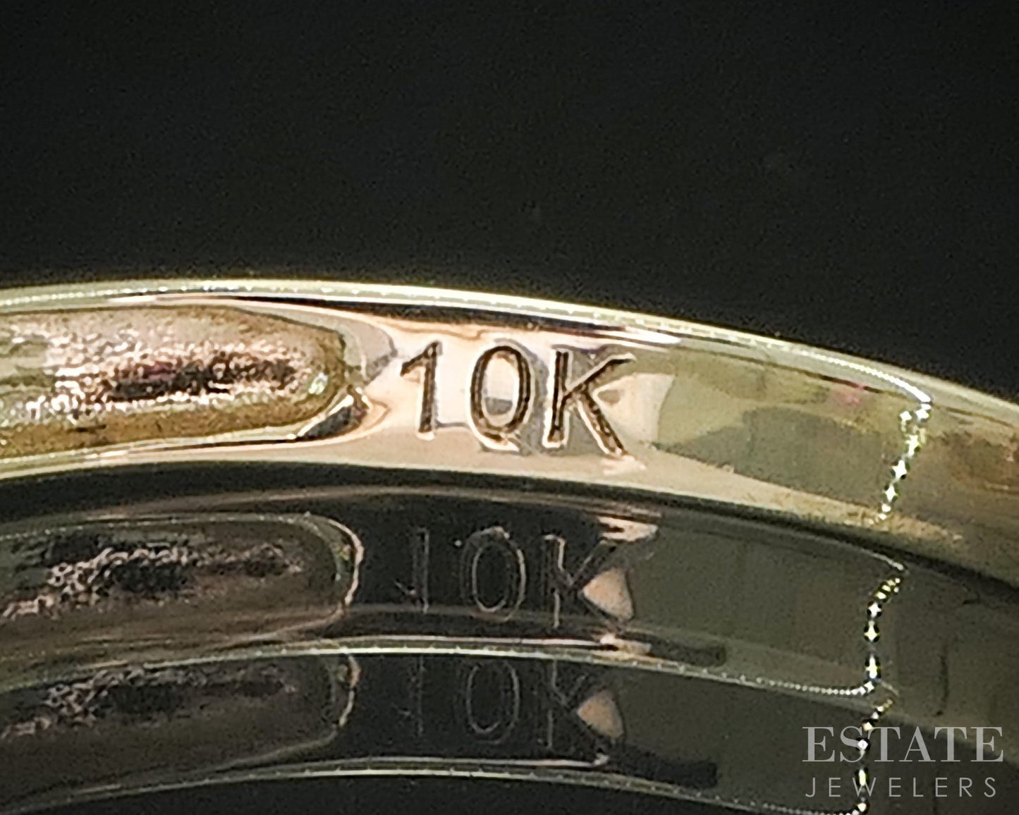 10k Yellow Gold Natural Ruby & Diamond Ladies Band Ring 1.3g i20106b