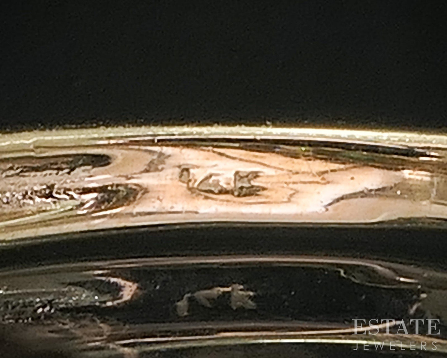 14k Yellow Gold Natural Emerald & Diamond Ladies Band Ring 2.6g i20107b