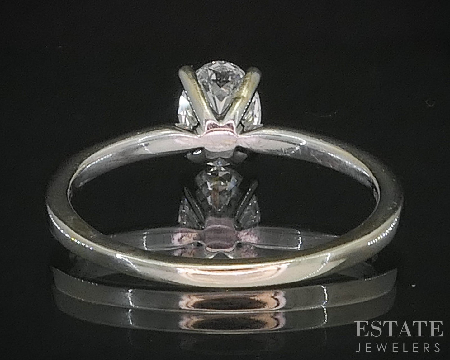 14k White Gold IGI Oval Lab Created 1.00ct Diamond Solitaire Ring 3g i20113b