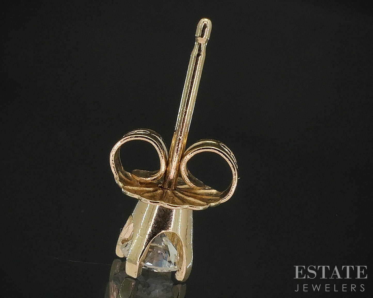 14k Yellow Gold Round Natural .28ctw Diamond Stud Earrings i20115b