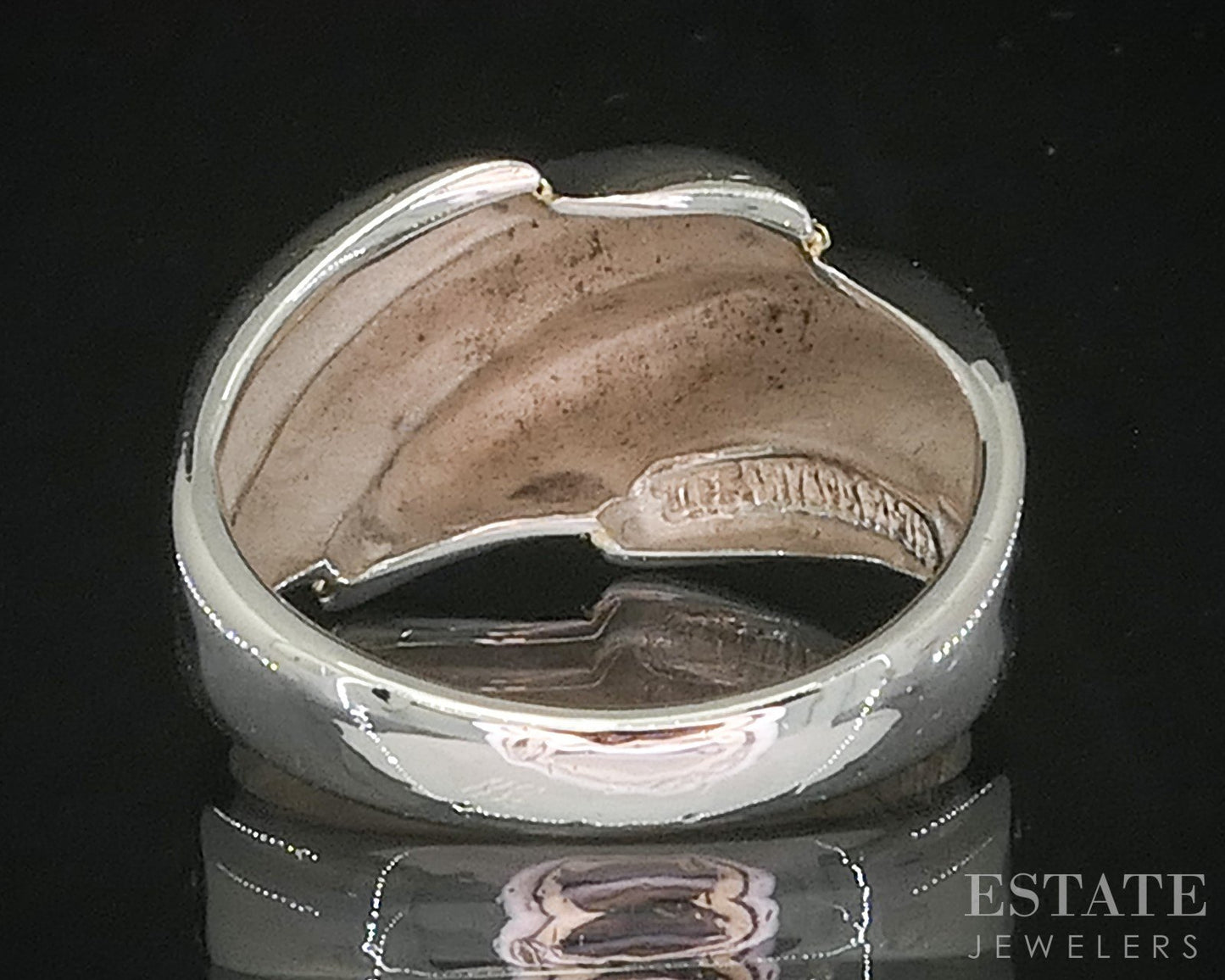 18k Sterling Silver Tiffany & Co. Swirl Shrimp Ladies Band Ring 4.8g i20146