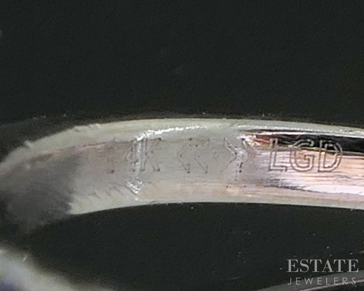 14k White Gold Round GSI Lab Created 1.43ctw Diamond Engagement Ring 3.2g i20197