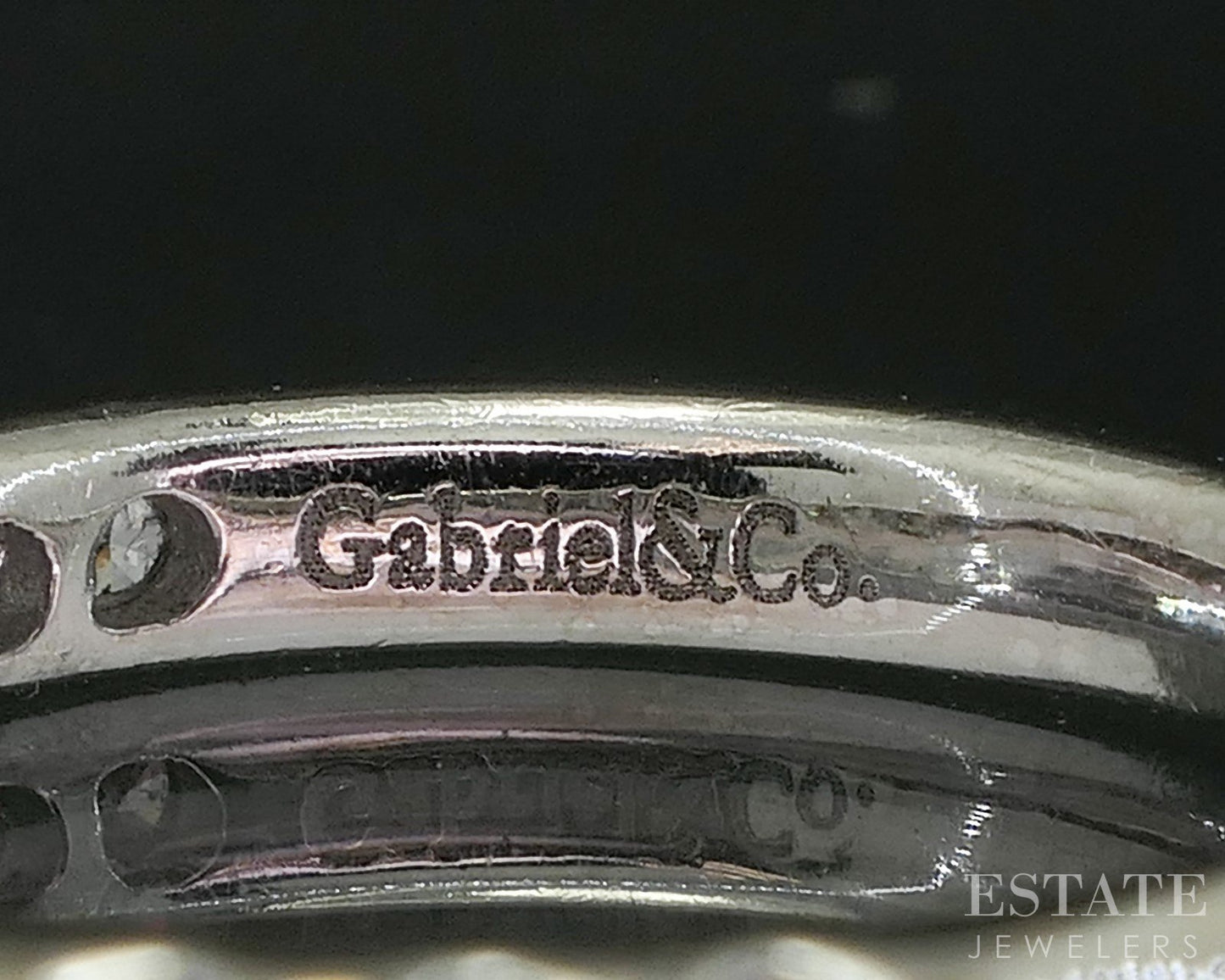 14k White Gold Natural .25ctw Diamond Gabriel & Co. Wedding Band 2.7g i20190
