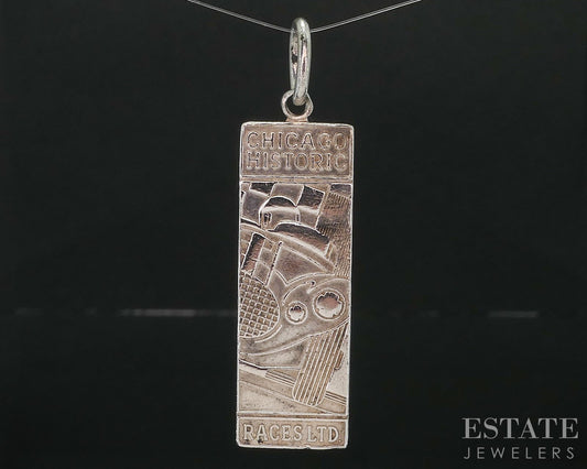 Sterling Tiffany & Co. Chicago Historic Races Limited Pendant 6.4g i20189
