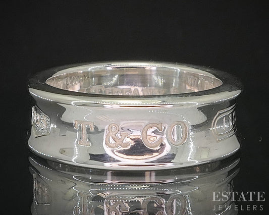 Sterling Silver Tiffany & Co. 1837 Collection 7mm Band Ring 7.9g i20210